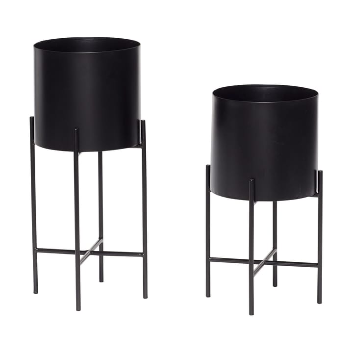 Airy ポットセット 2ピース - Black - Hübsch