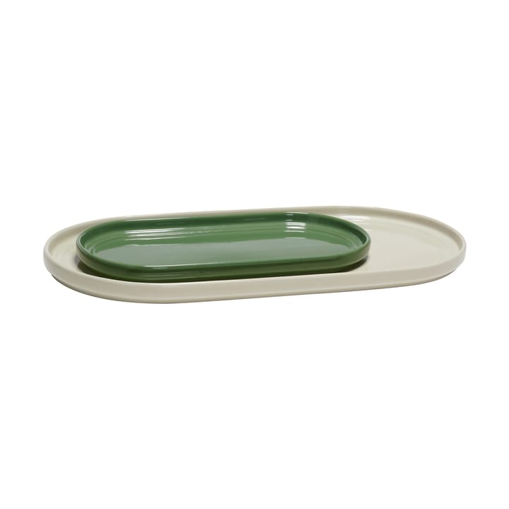 Amare サービングトレイセット 2個 - Sand green - Hübsch