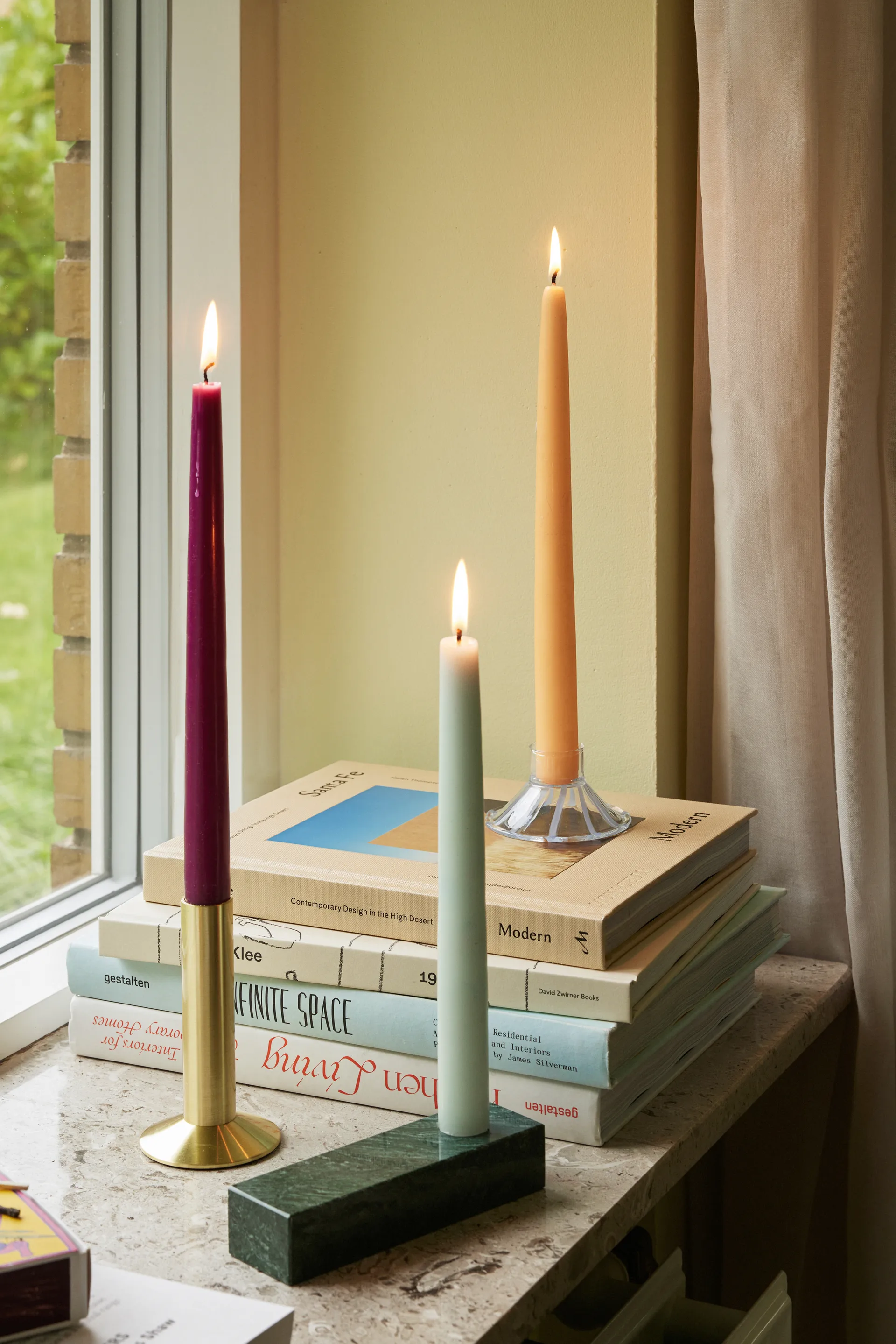 Brick キャンドルホルダー, Green Hübsch Interior