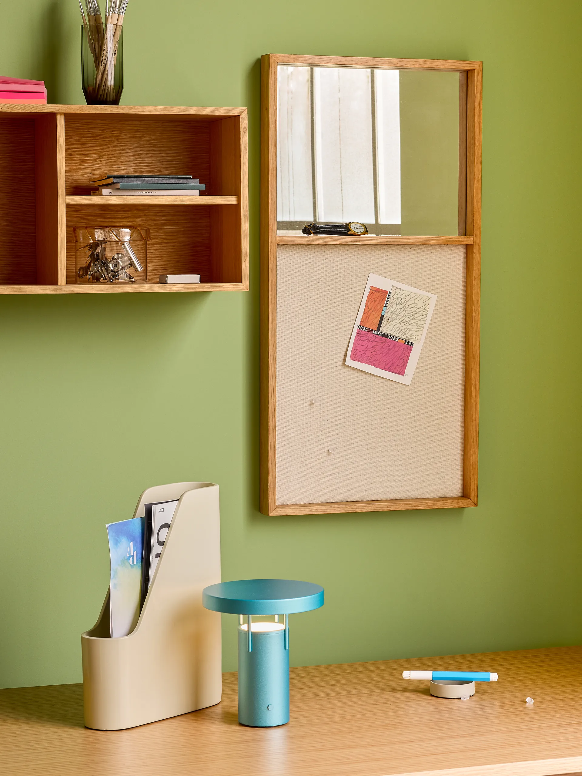 BringMe ミニポータブルテーブルランプ, Metallic turquoise Hübsch Interior