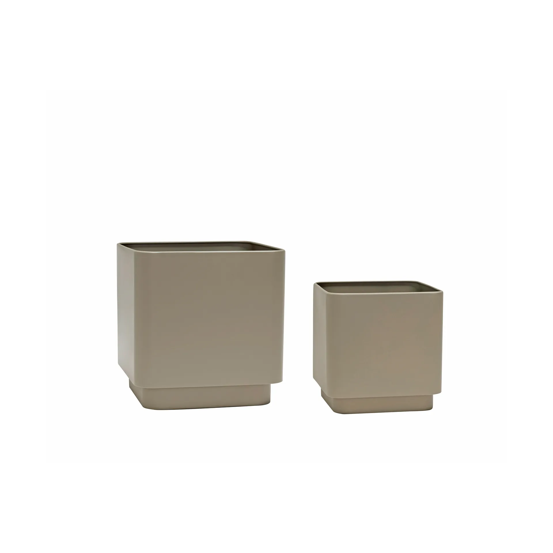 Cube ポットセット 2個, Brown Hübsch Interior