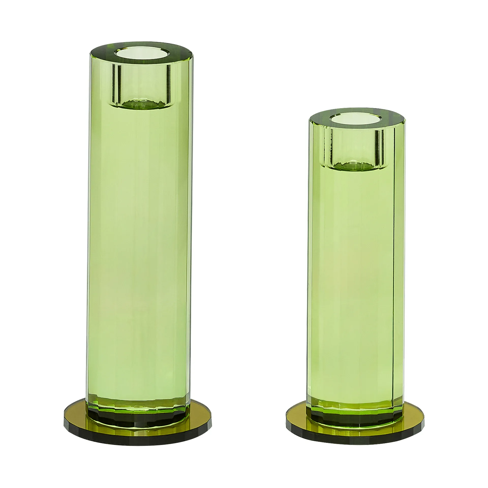 Cut キャンドルホルダー 2点セット, Green Hübsch Interior