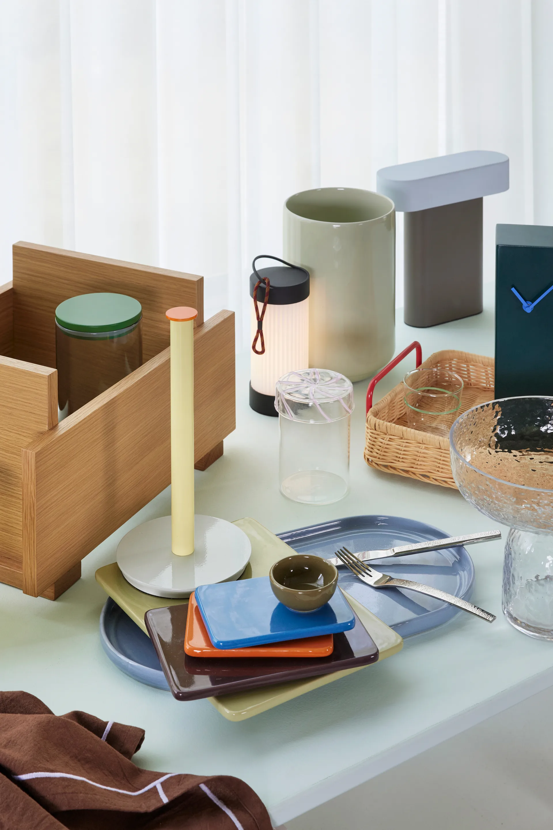 Heir 収納ジャー グラス M, Pink Hübsch Interior