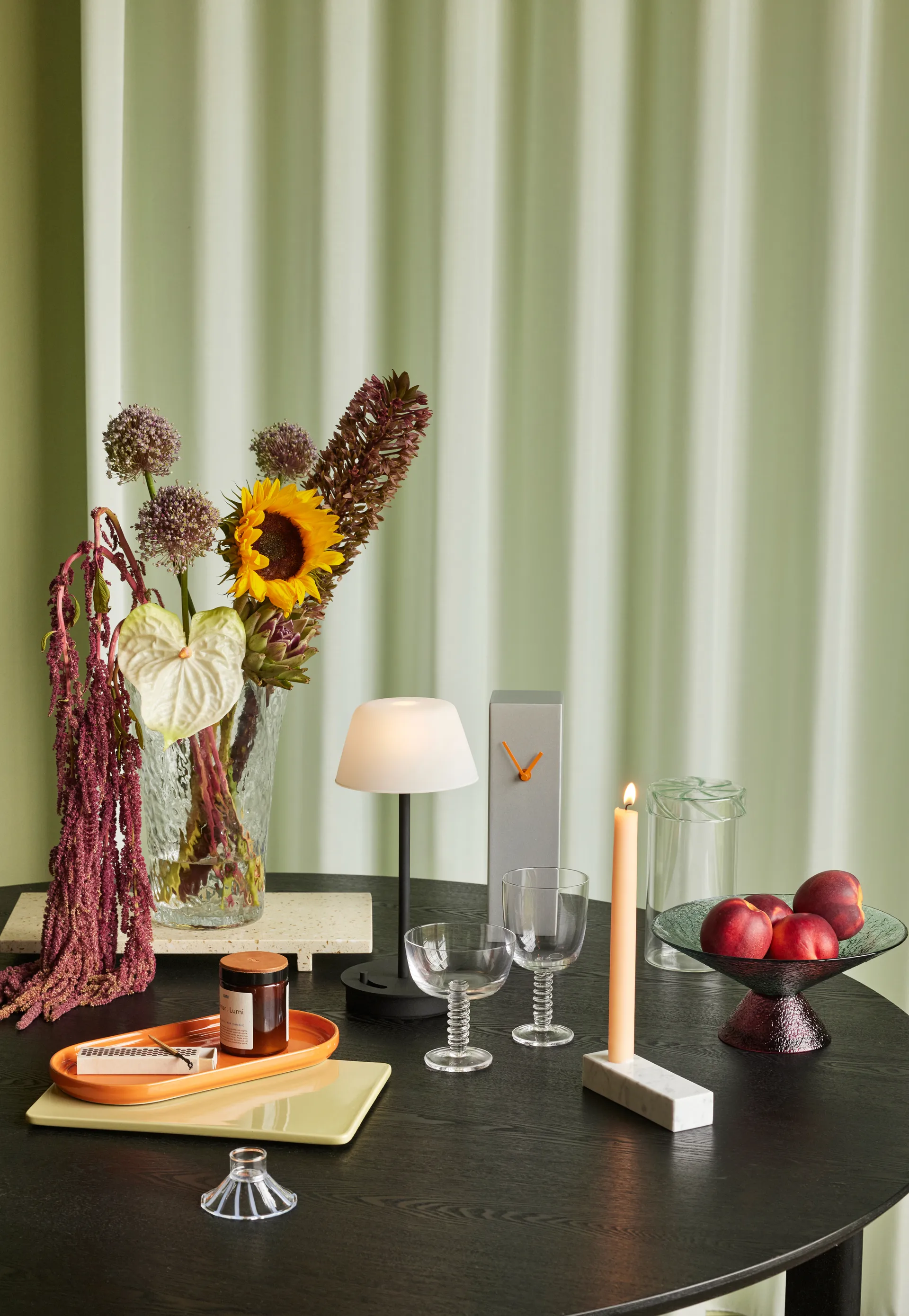 Heir 収納ジャー グラス tall, Green Hübsch Interior