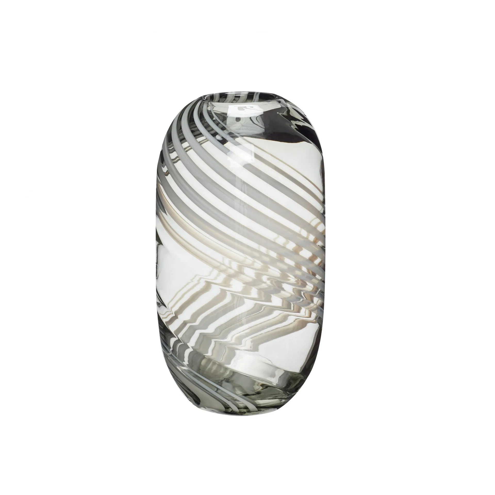 Hübsch 花瓶 28 cm, Green-white Hübsch Interior