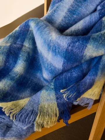 Loom スローブランケット - Blue, 140x200 cm - Hübsch Interior