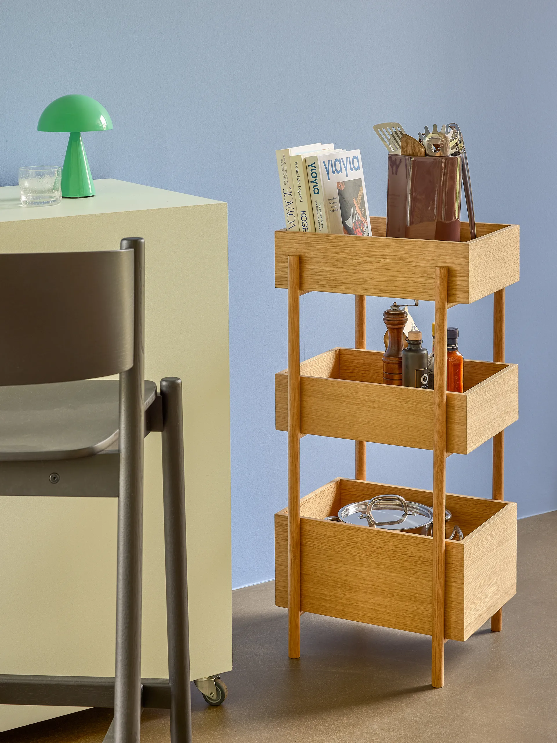 Mush ポータブルテーブルランプ, Green Hübsch Interior