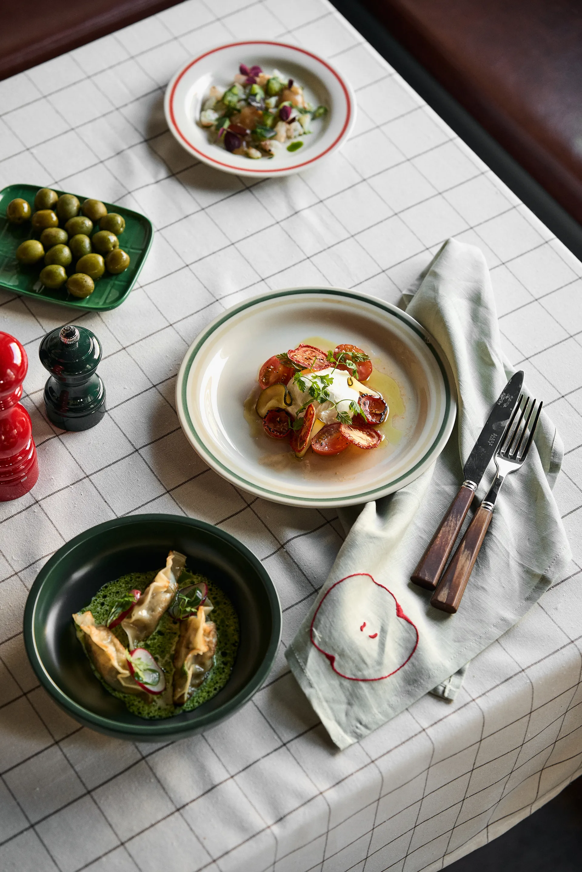 Humdakin チェック テーブルクロス 140x240 cm, Pine Humdakin