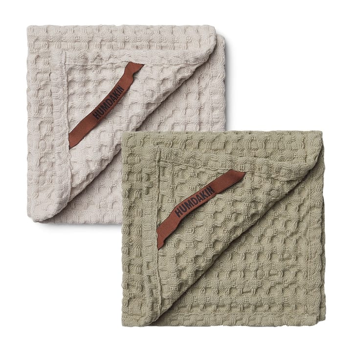 Humdakin ワッフルディッシュクロス 28x28 cm 2個セット, Oak-light stone Humdakin