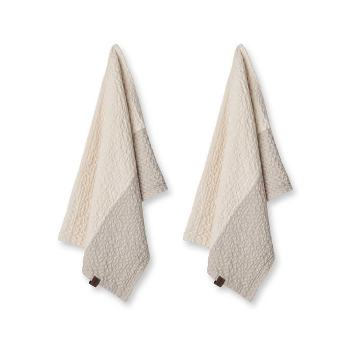 Humdakin ワッフルキッチンタオル 45x70 cm 2個セット, Light stone-shell Humdakin