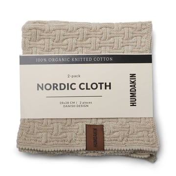 Humdakin Nordic ディッシュクロス 28x28 cm 2個セット - Light stone - Humdakin