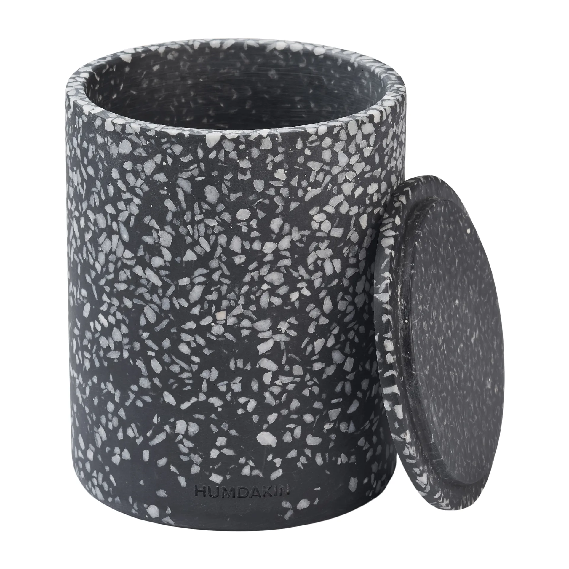 Humdakin Terrazzo 花瓶 & 蓋 Ø10 cm, Black Humdakin