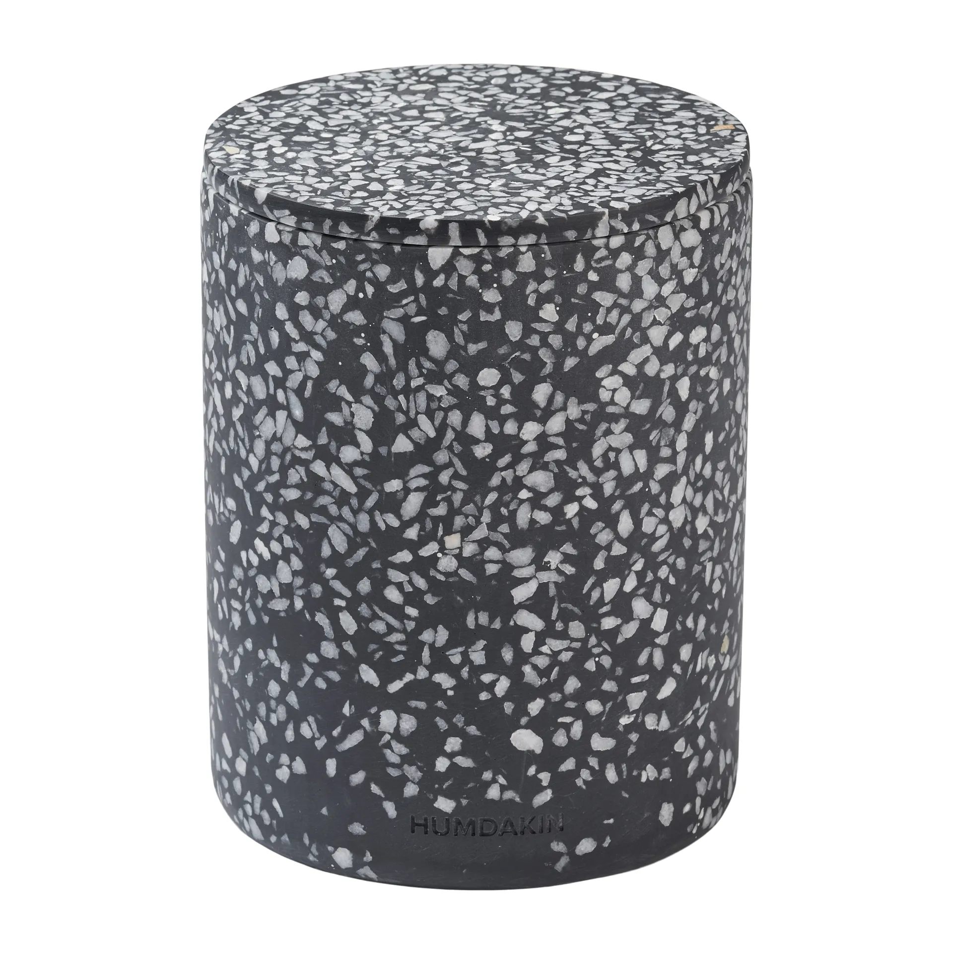Humdakin Terrazzo 花瓶 & 蓋 Ø10 cm, Black Humdakin