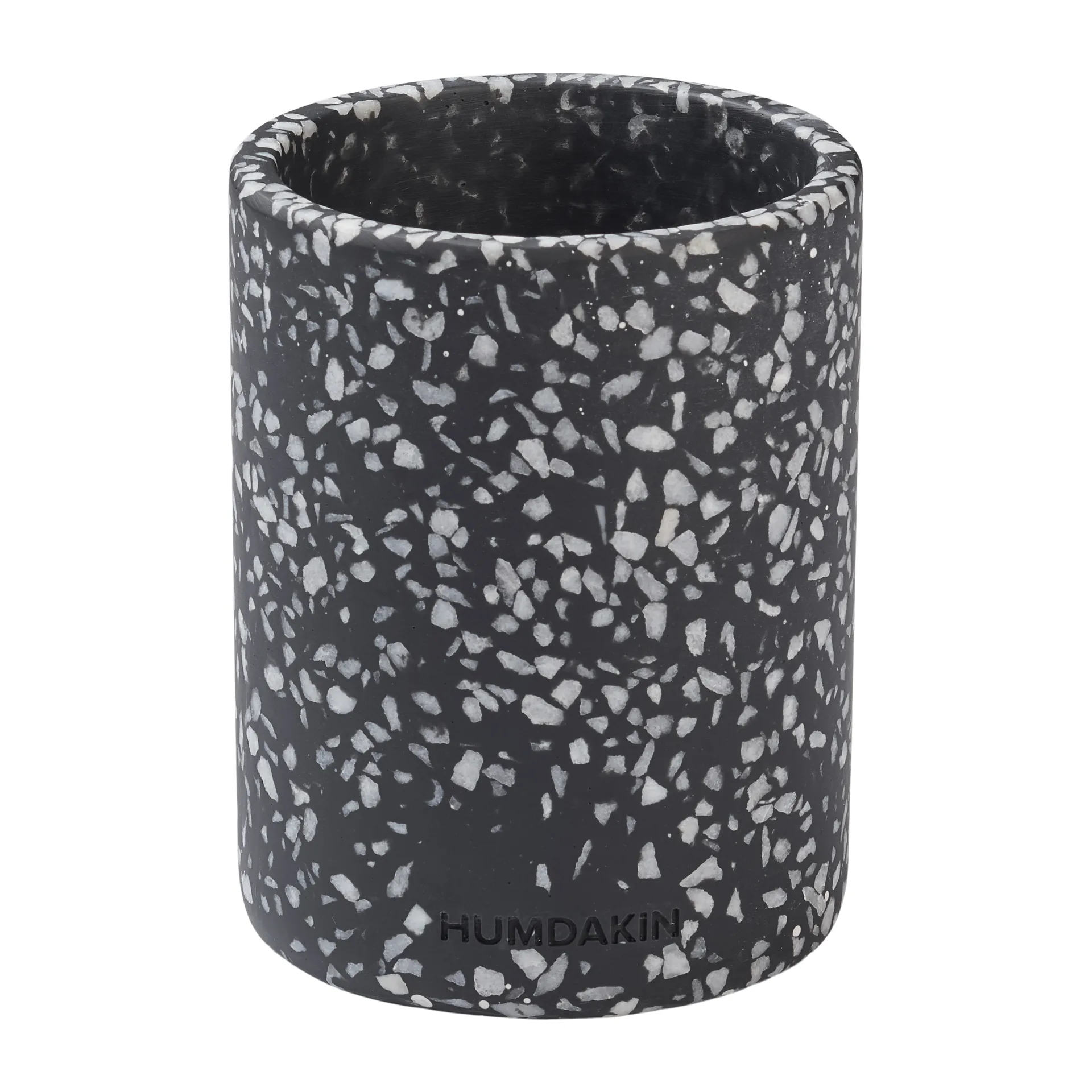 Humdakin Terrazzo 花瓶 & 蓋 Ø10 cm, Black Humdakin