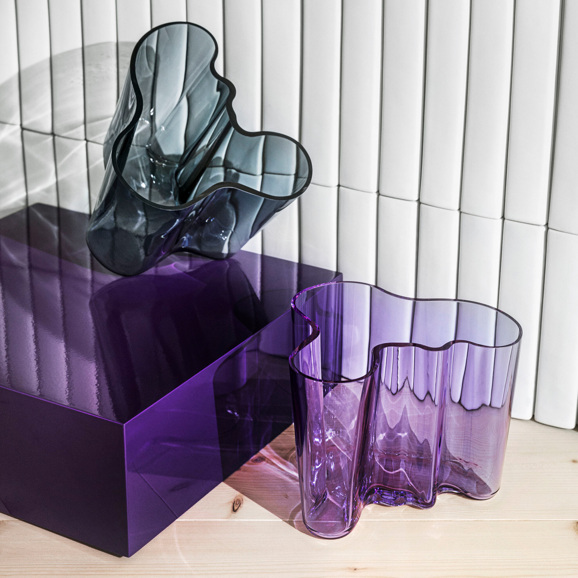 Alvar Aalto/アルヴァ・アアルト 花瓶 アメジスト, 160 mm