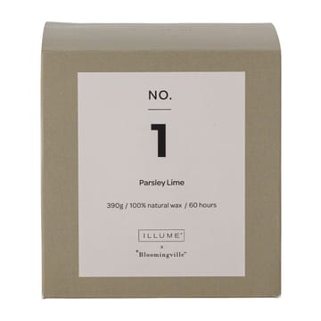 NO. 1 Parsley Lime 香り付き キャンドル - 390 g + Giftbox - Illume x Bloomingville