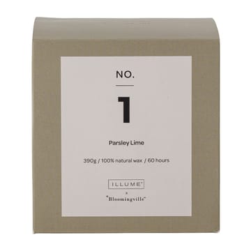 NO. 1 Parsley Lime 香り付き キャンドル - 390 g + Giftbox - Illume x Bloomingville