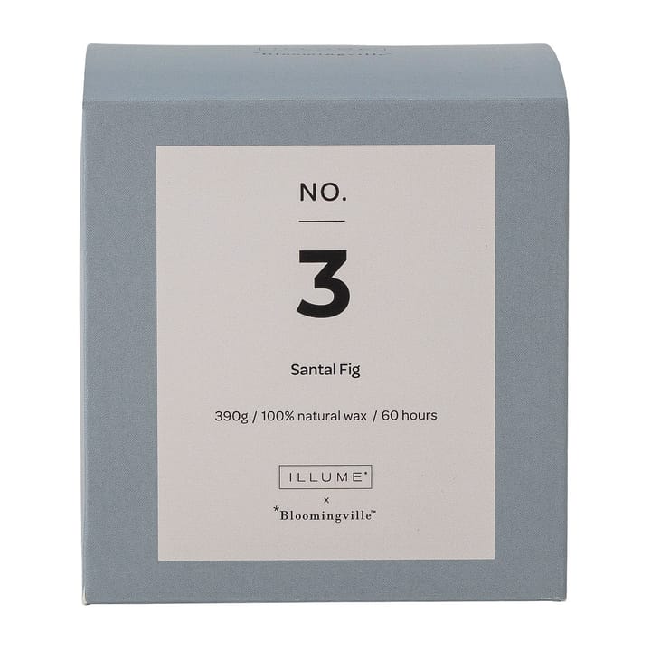 NO. 3 サンタl Fig 香り付き キャンドル, 390 g + Giftbox Illume x Bloomingville