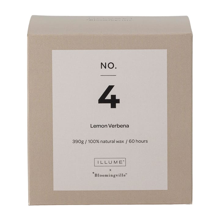 NO. 4 Lemon Verbena 香り付き キャンドル - 390 g + Giftbox - Illume x Bloomingville