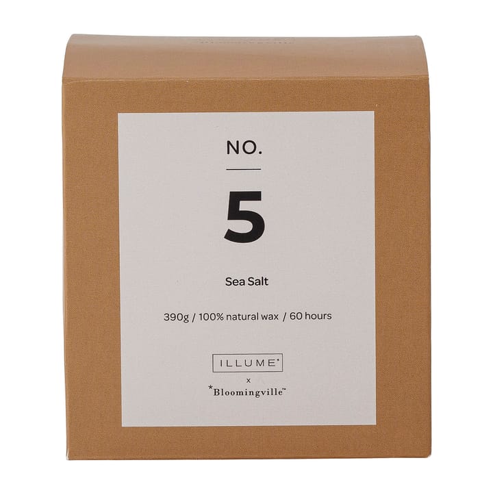 NO. 5 Sea Salt 香り付き キャンドル, 390 g + Giftbox Illume x Bloomingville