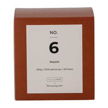 NO. 6 Sequoia 香り付き キャンドル - 390 g + Giftbox - Illume x Bloomingville