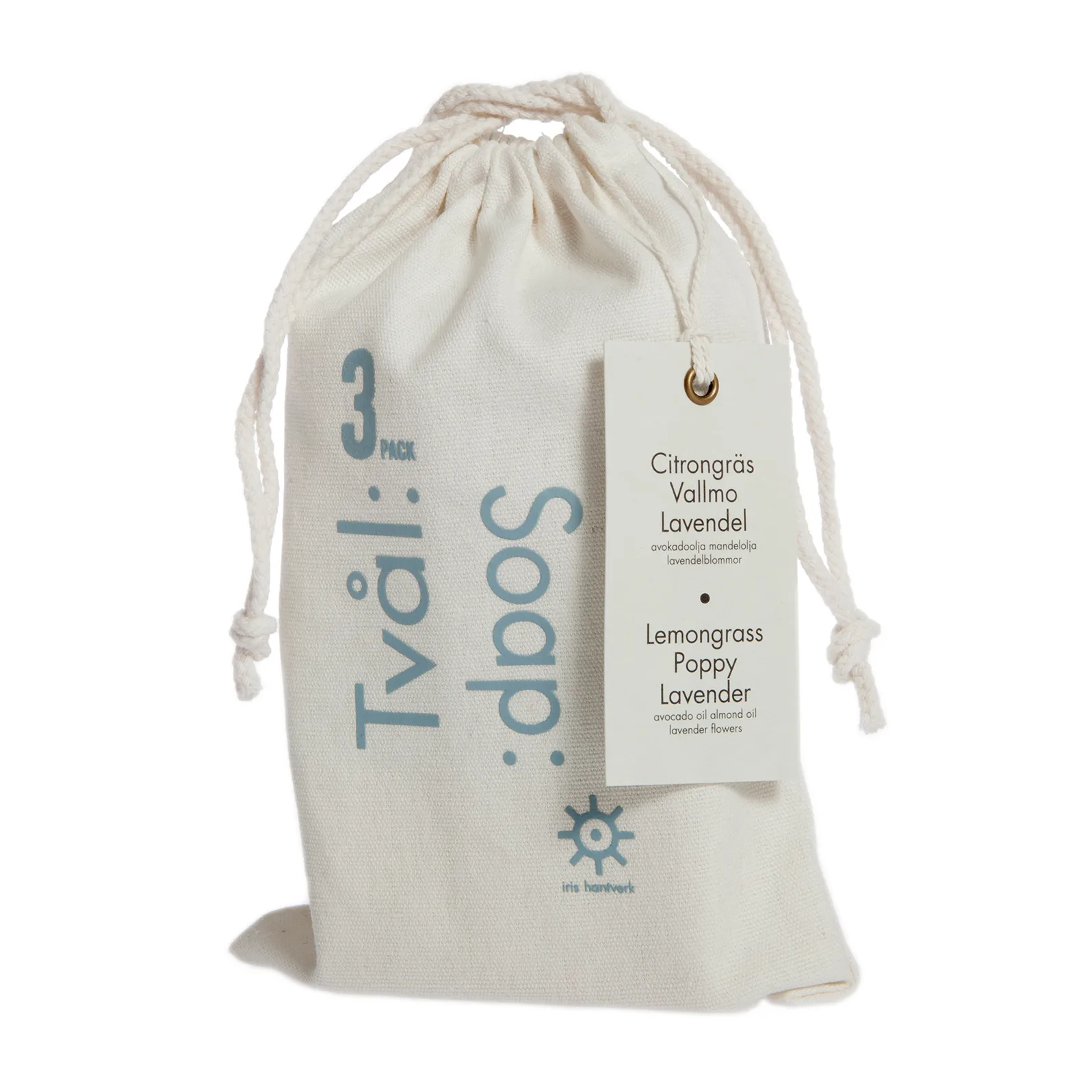 Iris hantverk soap 3パック, lemon grass-poppy seed-lavender Iris Hantverk | イリス ハントバーク