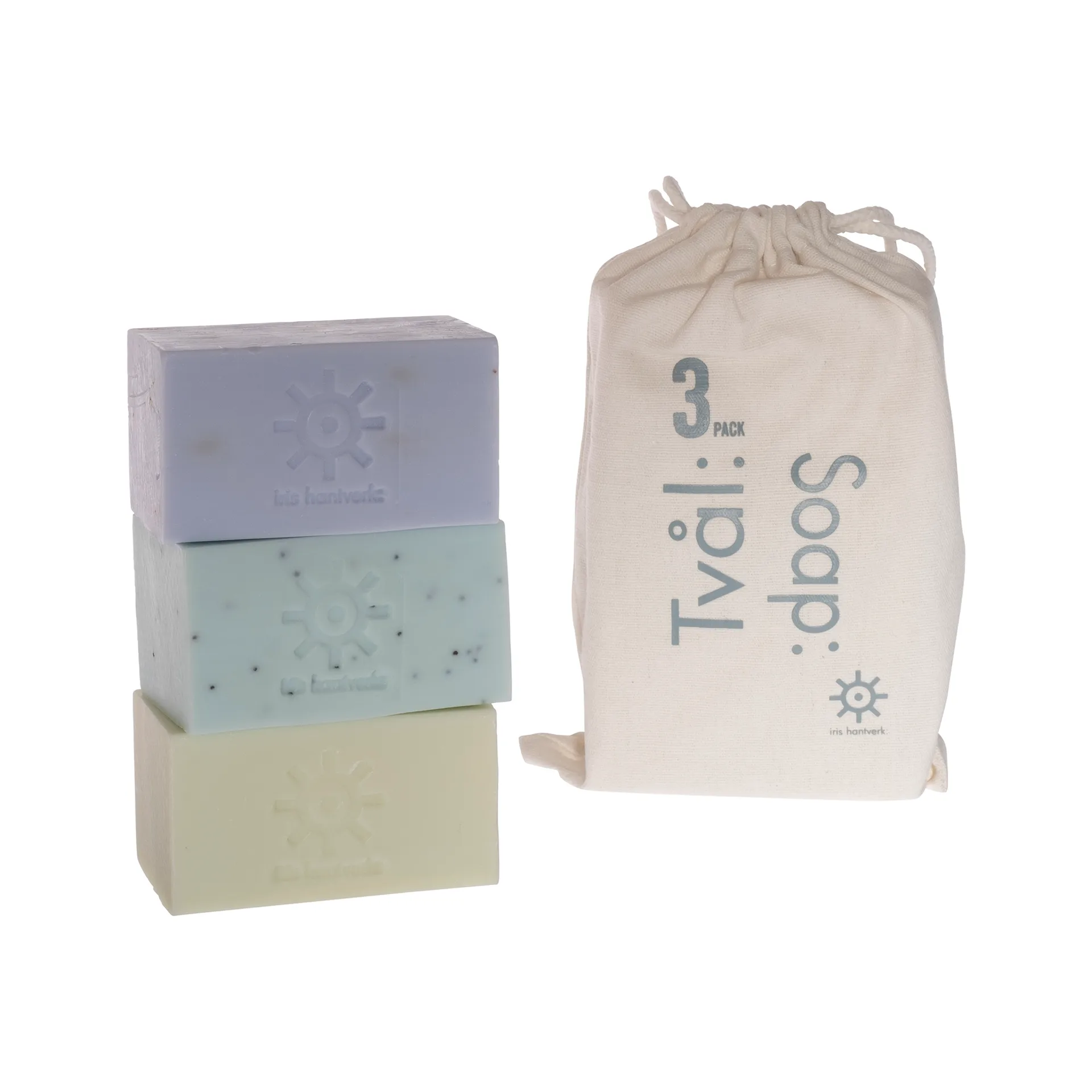 Iris hantverk soap 3パック, lemon grass-poppy seed-lavender Iris Hantverk | イリス ハントバーク