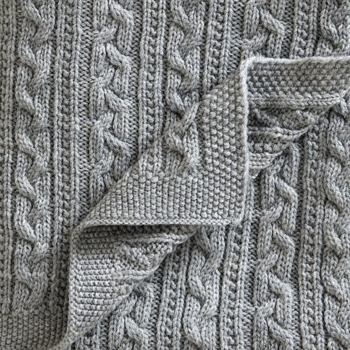 Knitted merinoウール ベビーブランケット 80x100 cm, Light grey Jack o Juno