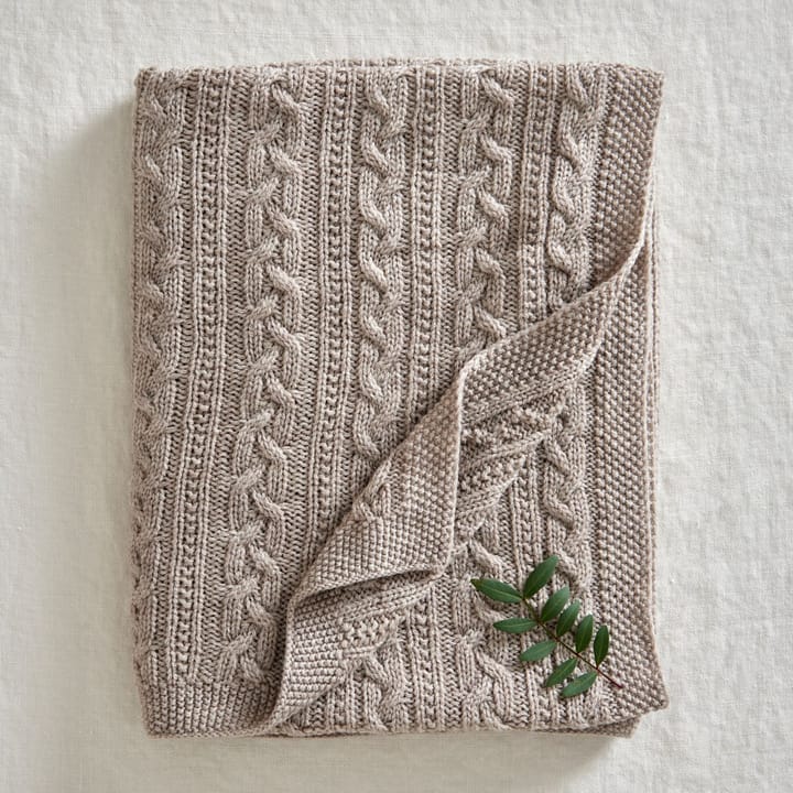 Knitted merinoウール ベビーブランケット 80x100 cm, Oatmeal Jack o Juno