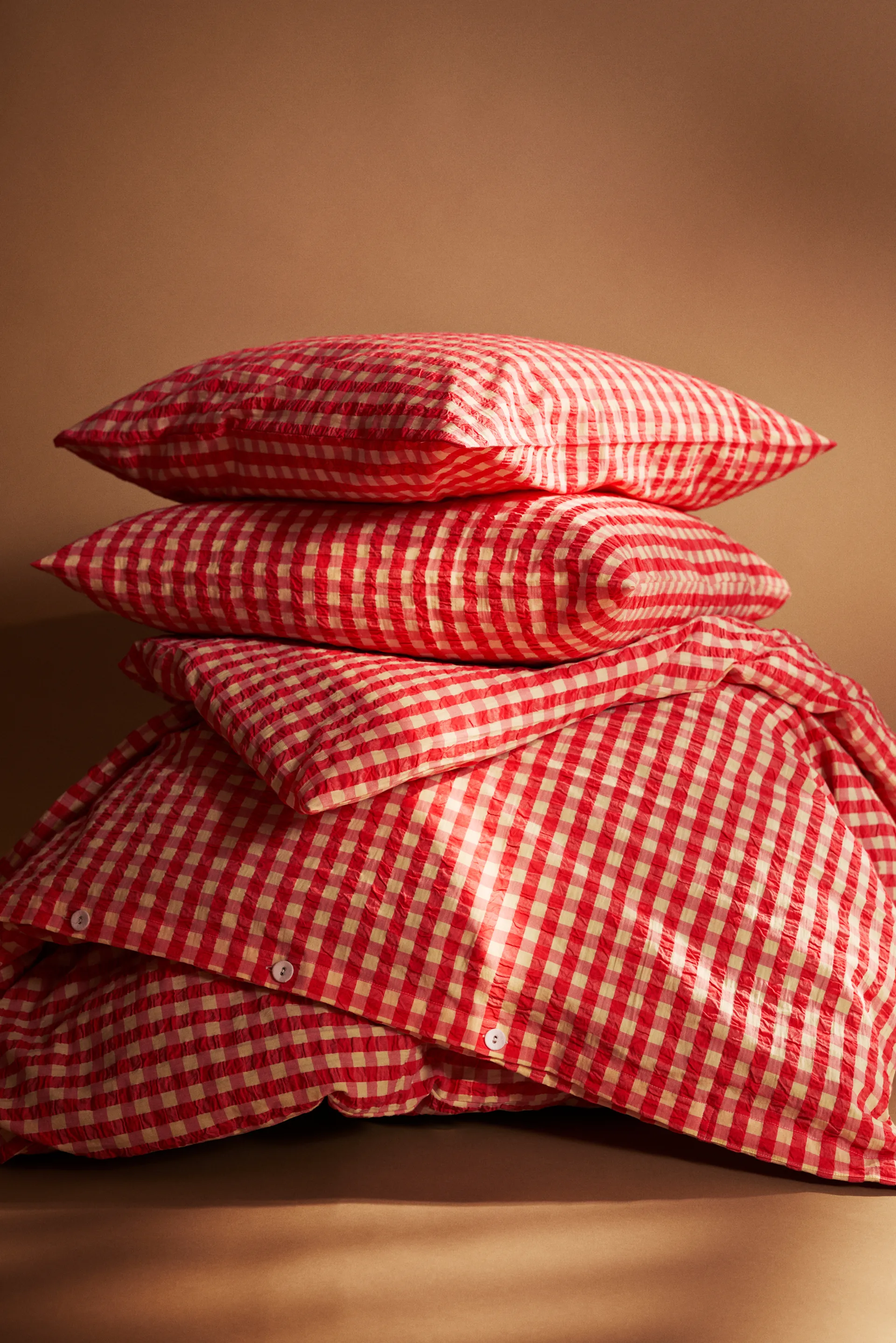 BækandBølge ベッドセット 150x210 cm, Red-yellow Juna | ジュナ