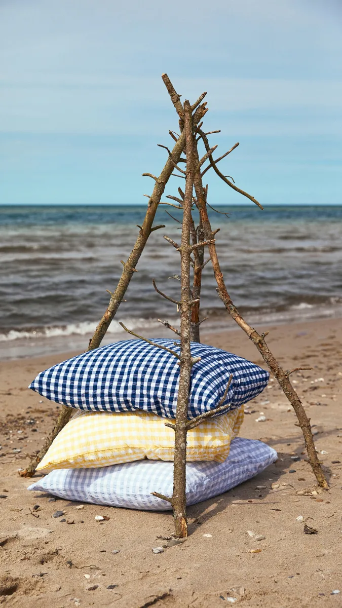 BækandBølge ピローケース 50x60 cm, Dark blue-white Juna | ジュナ