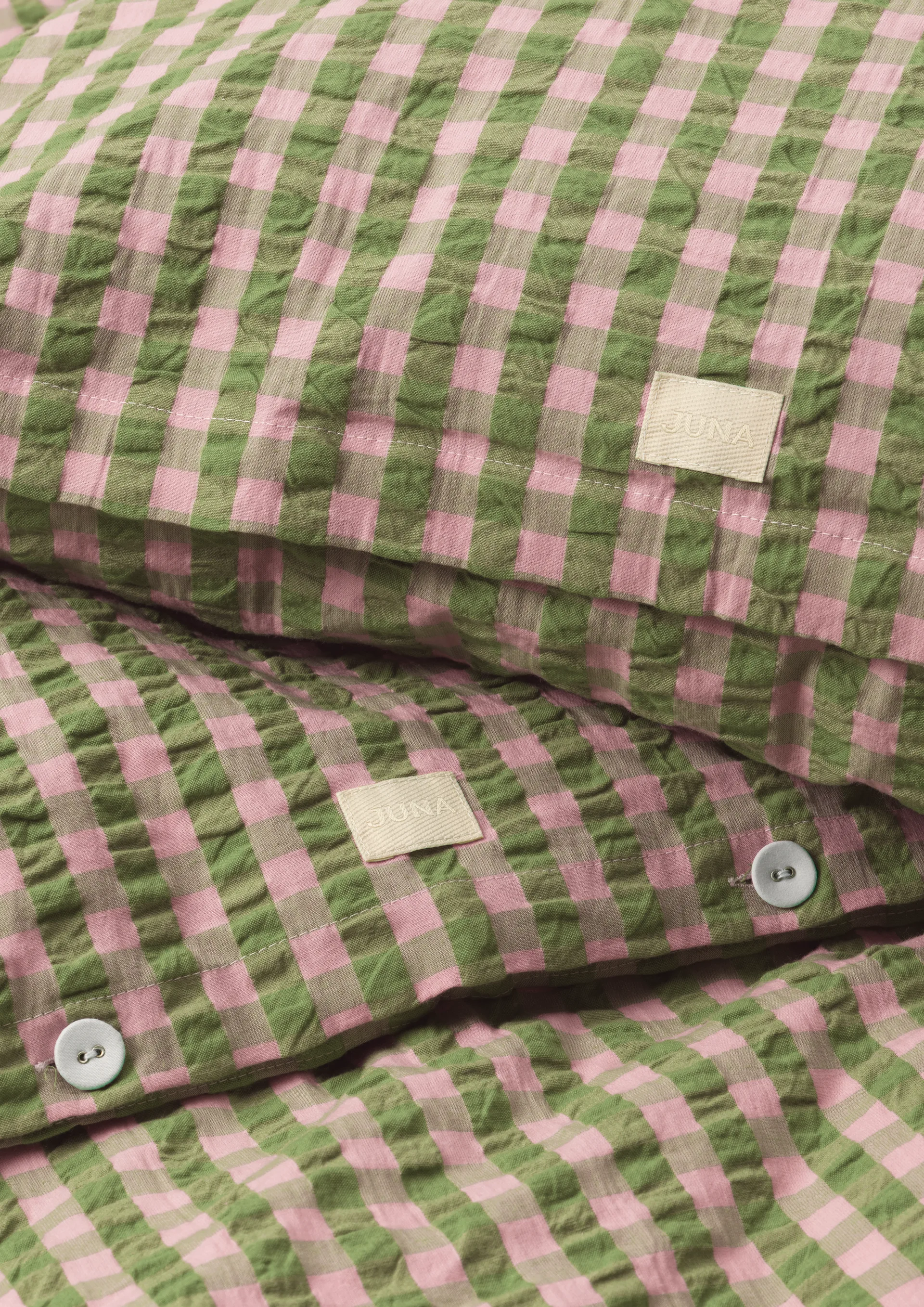 Bæk&Bølge ベッドセット 140x220 cm, Green-light pink Juna | ジュナ