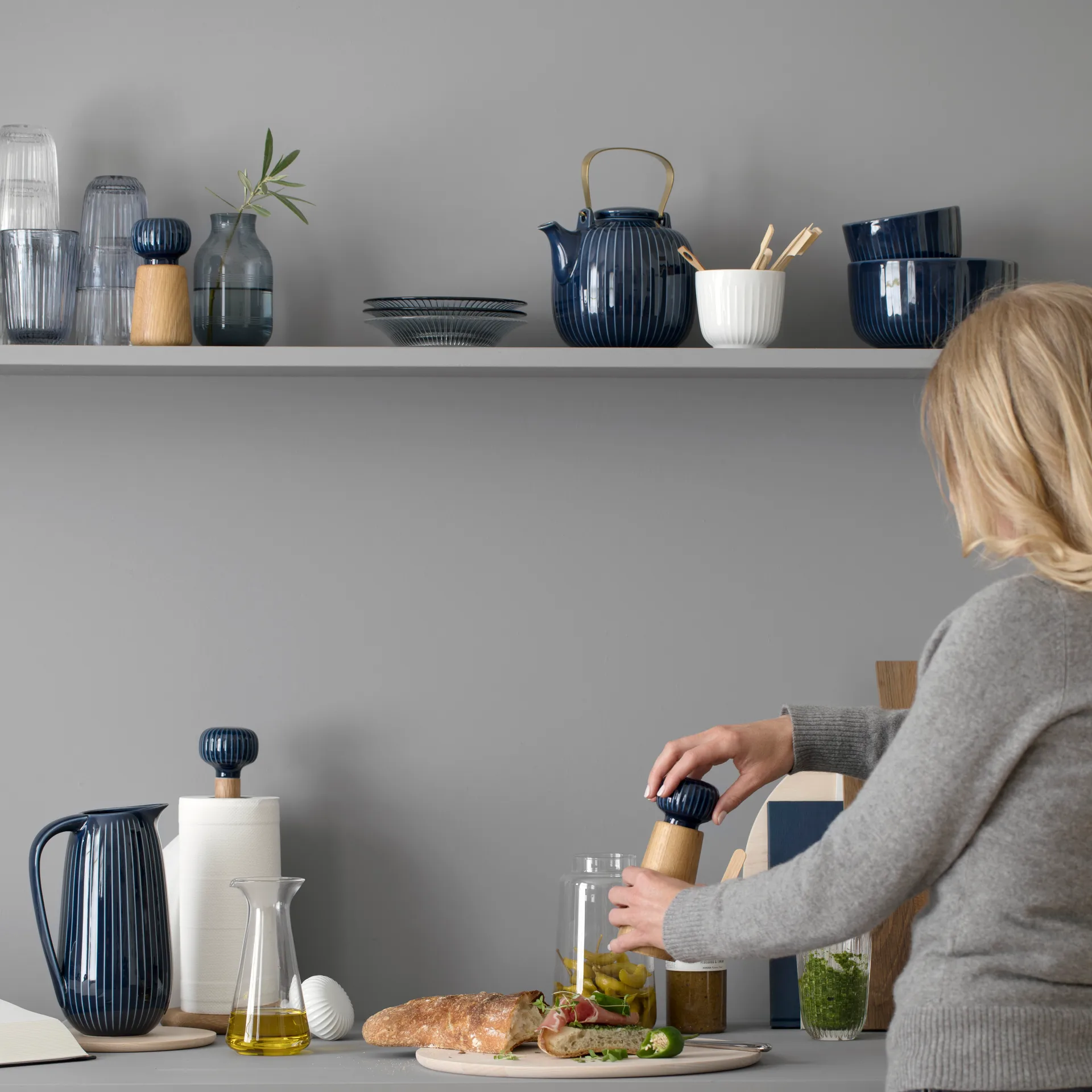 ハンマースホイ ボウル Ø12 cm, indigo Kähler | ケーラー