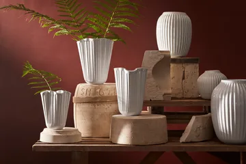 ハンマースホイ 花瓶 - ホワイト, ミディアム 21 cm - Kähler | ケーラー