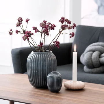 ハンマースホイ 花瓶 - アンスラサイトグレー, ミディアム 21 cm - Kähler | ケーラー