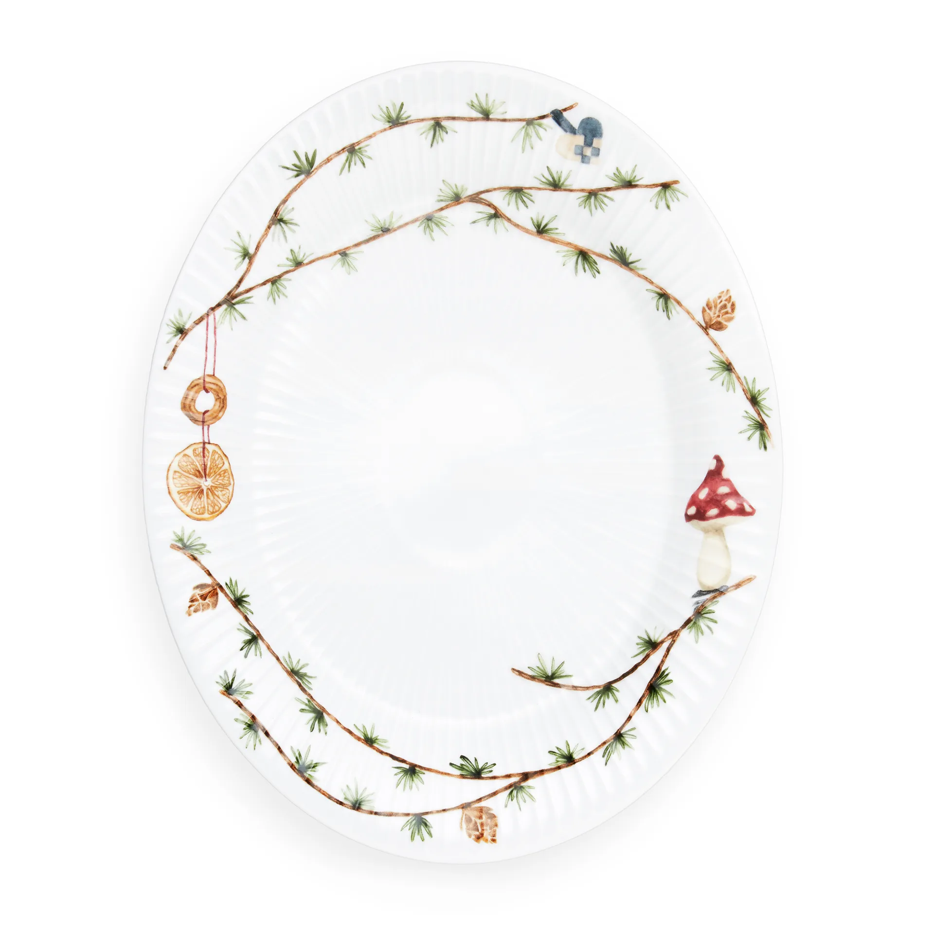 ハンマースホイ クリスマス オーバル ソーサー, 22.5x28.5 cm Kähler | ケーラー
