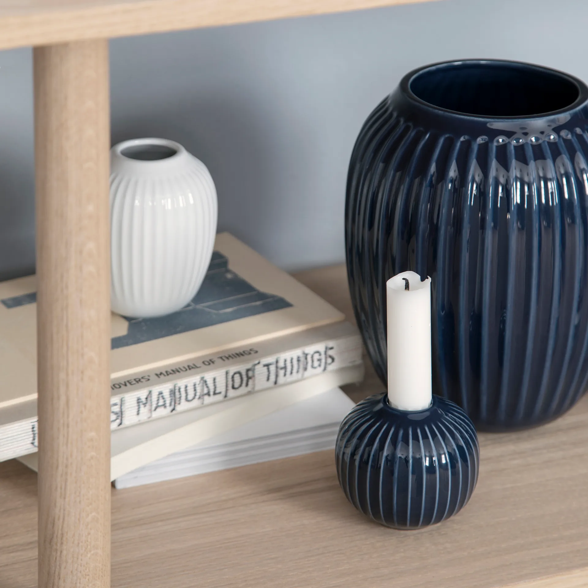 ハンマースホイ キャンドルホルダー 7 cm, indigo Kähler | ケーラー