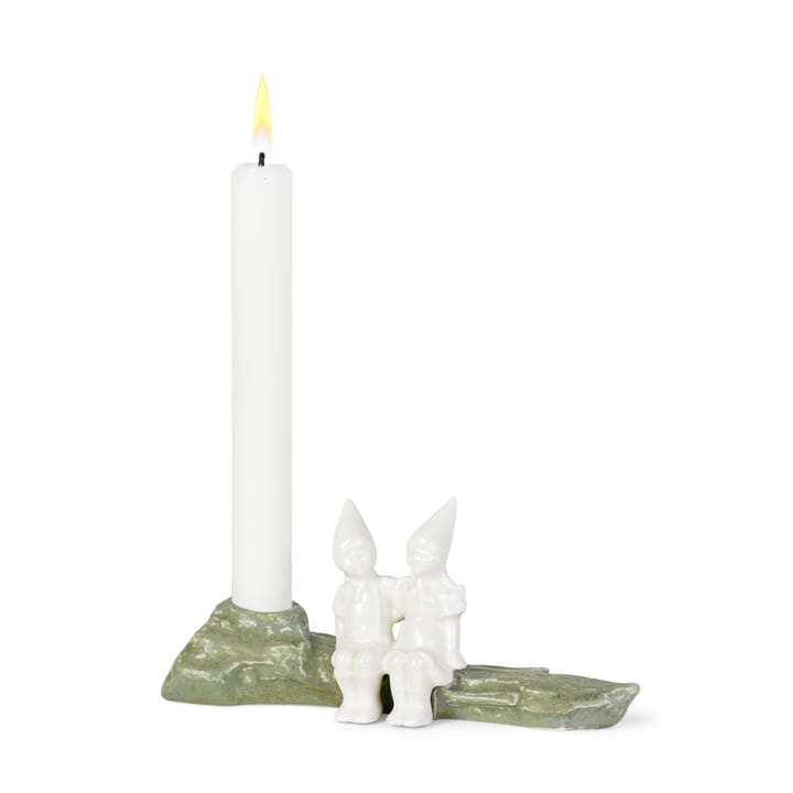 クリスマス テールズ キャンドルスティック - Chrismas embrace 8.5 cm, White Kähler | ケーラー