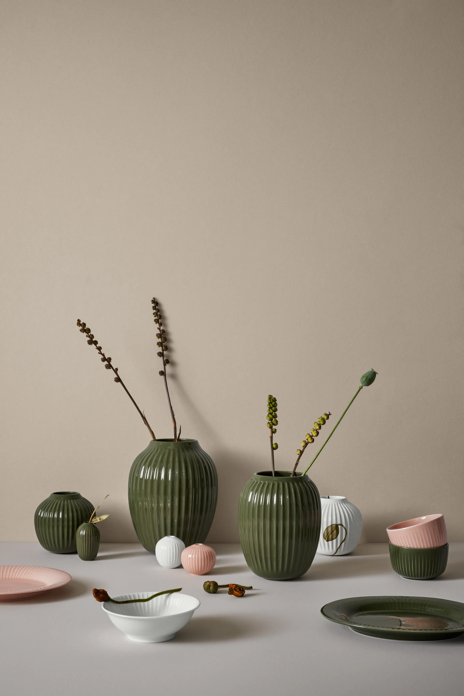 ハンマースホイ サービングプラッター, Dark green Kähler | ケーラー