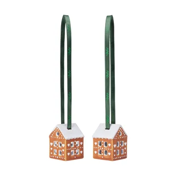 Gingerbread Christmas ハンギングデコレーション 5 cm 2個 - Brown - Kähler | ケーラー