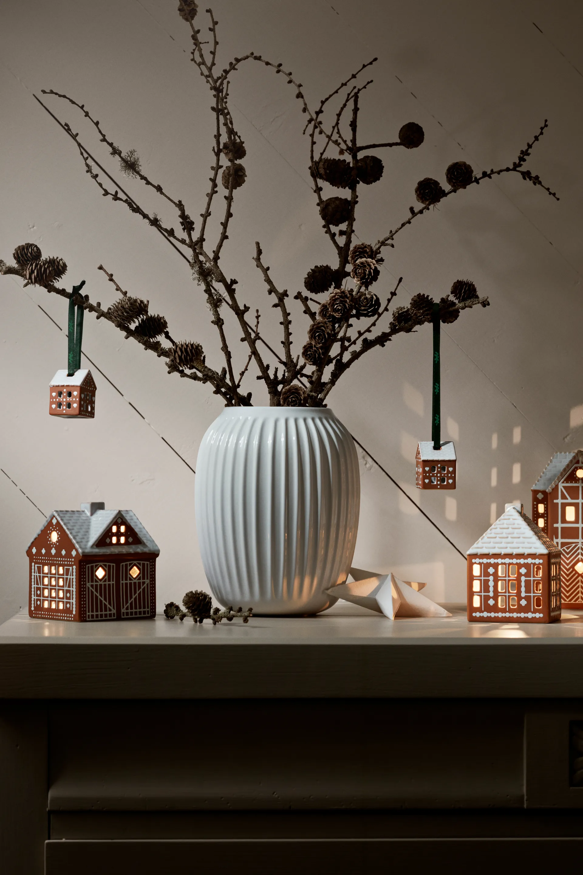 Gingerbread Christmas ハンギングデコレーション 5 cm 2個, Brown Kähler | ケーラー