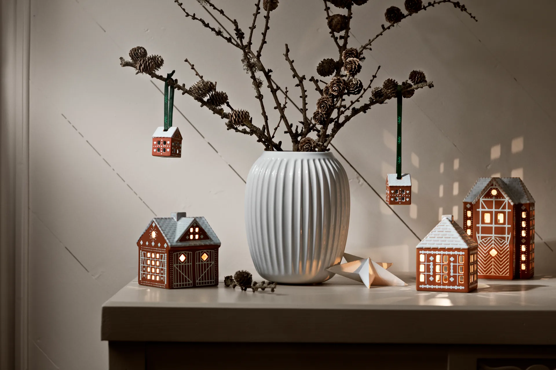 Gingerbread Christmas ハンギングデコレーション 5 cm 2個, Brown Kähler | ケーラー