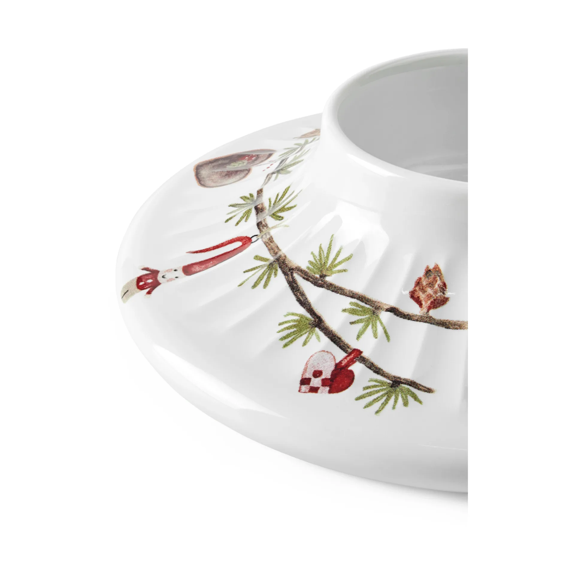 Hammershøi / ハンマースホイ クリスマス ブロックキャンドルスティック Ø13 cm, White Kähler | ケーラー