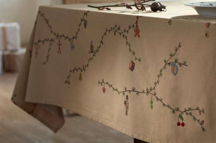 Hammershøi クリスマステーブルクロス ベージュ, 150x220 cm Kähler | ケーラー