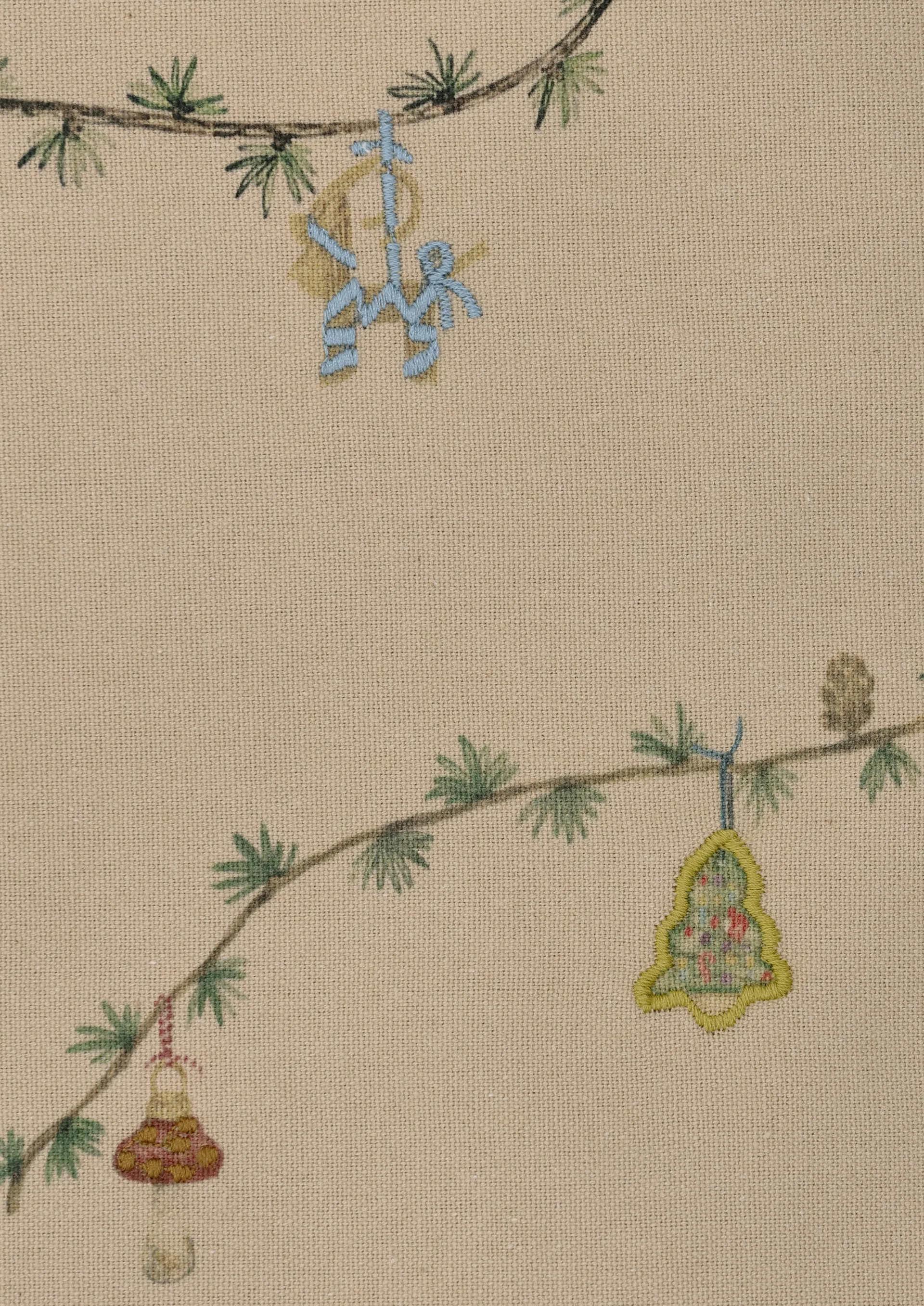 Hammershøi クリスマステーブルクロス ベージュ, 150x320 cm Kähler | ケーラー