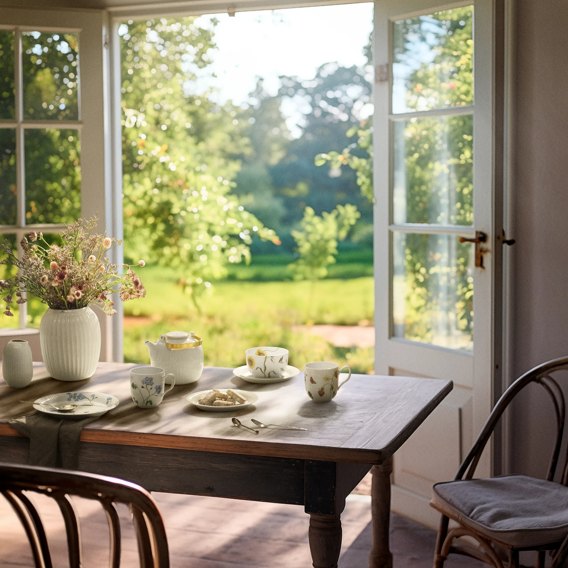 Hammershøi サマープレート Ø22 cm, Forget me not Kähler | ケーラー