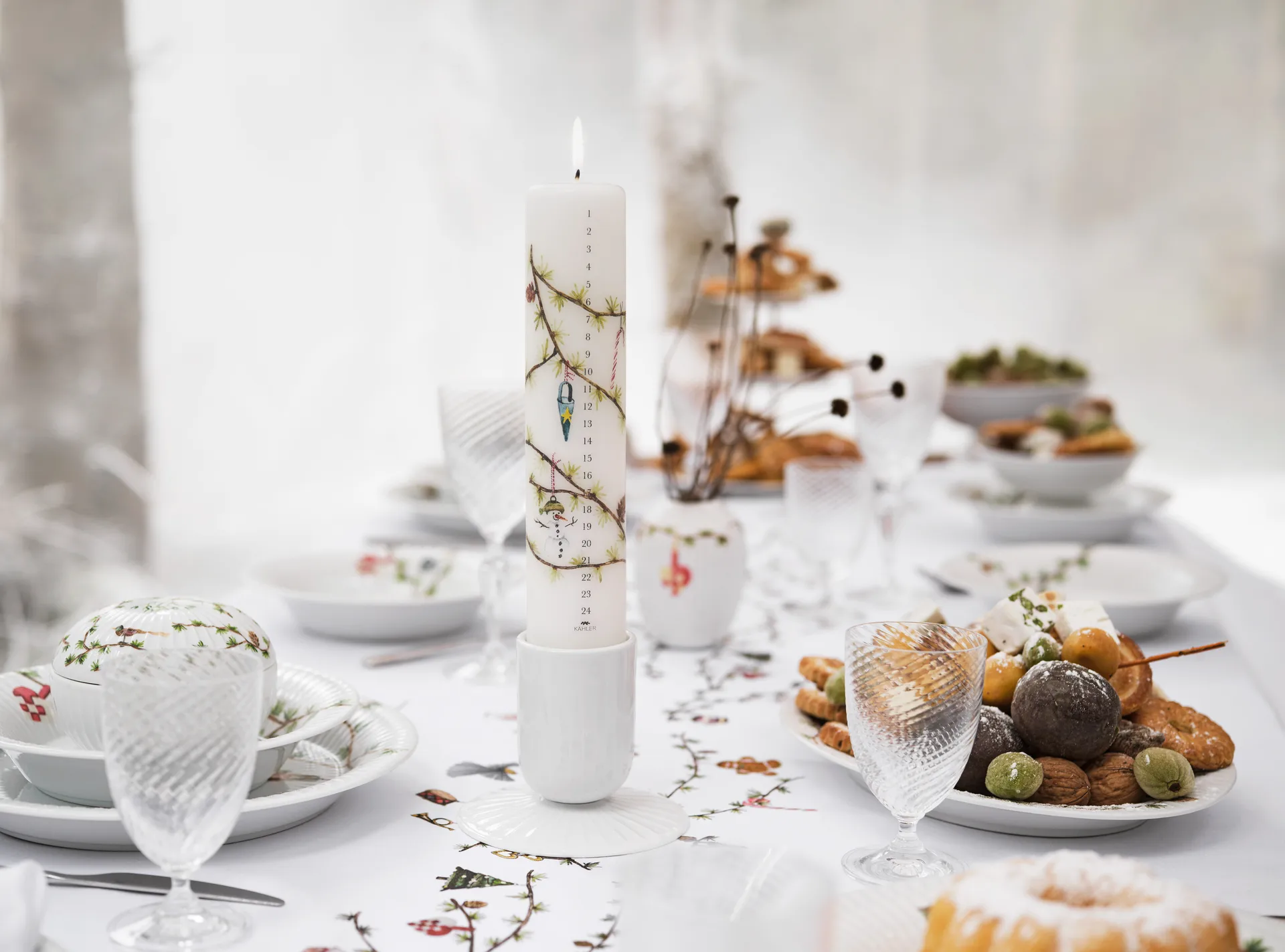 Hammershøi アドベントキャンドル 5 cm, White Kähler | ケーラー