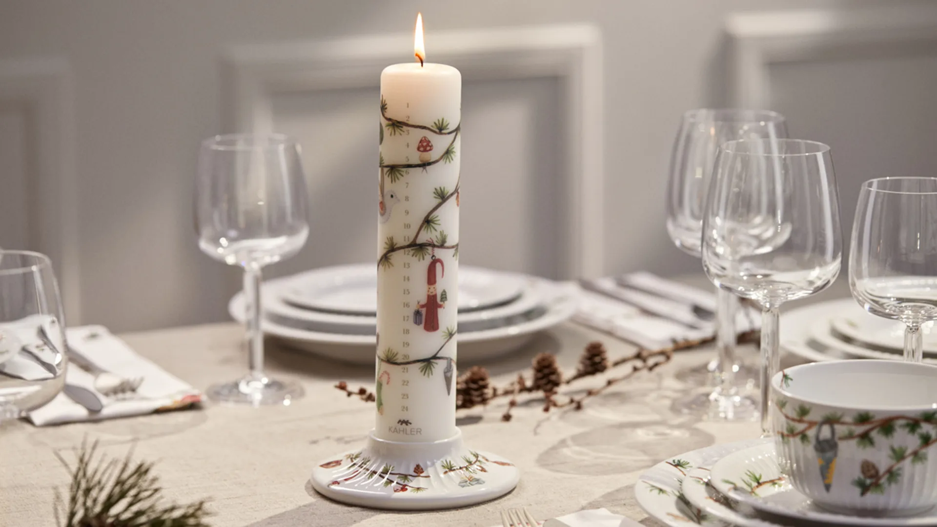Hammershøi Christmas アベントキャンドル Ø5 cm, 2023 Kähler | ケーラー
