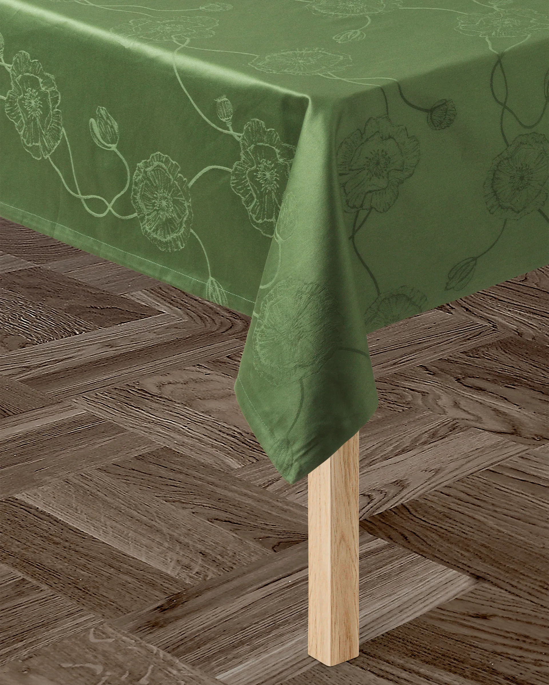 Hammershøi Poppy / ハンマースホイ ポピー  テーブルクロス グリーン, 150x370 cm Kähler | ケーラー