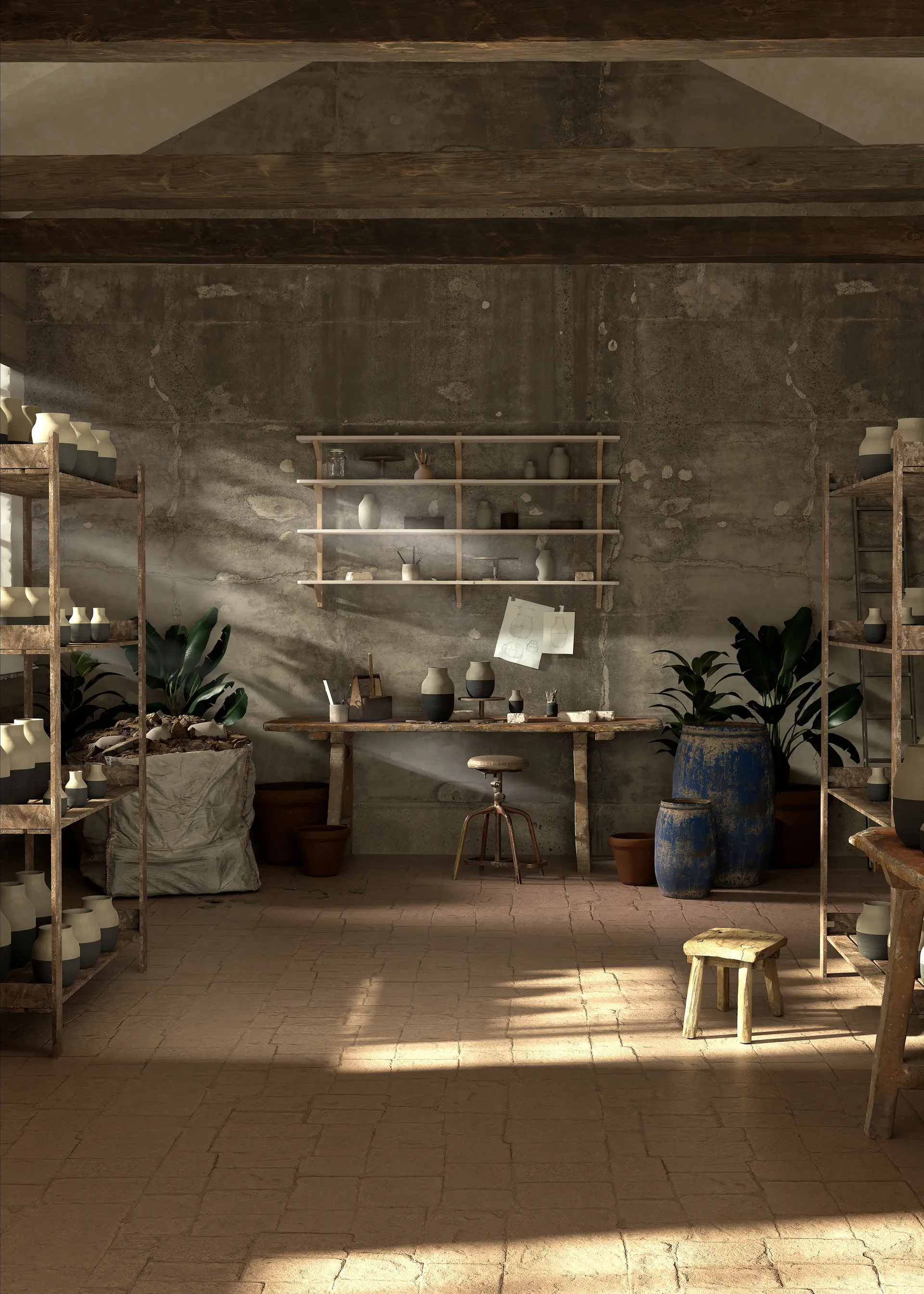 Omaggio 花瓶 H31 cm, Anthracite grey Kähler | ケーラー